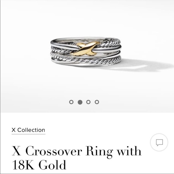 David Yurman 18k Gold X Crossover Ring - Picture 2 of 6